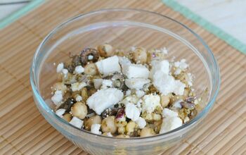Healthy Chickpea Pesto Salad With Pine Nuts