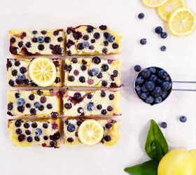 s 18 fruity baked desserts, Lemon Blueberry Shortbread Bars