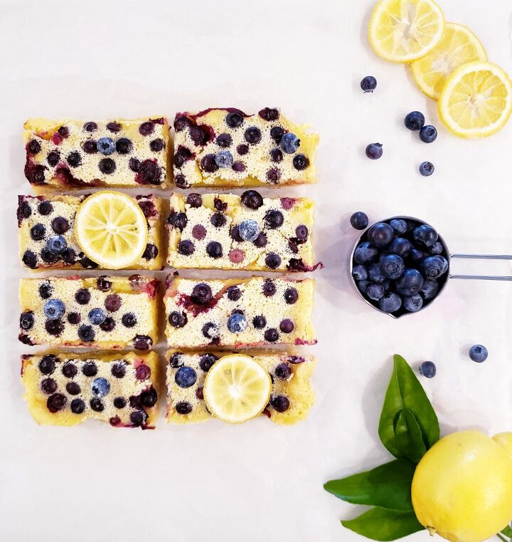 s 18 fruity baked desserts, Lemon Blueberry Shortbread Bars