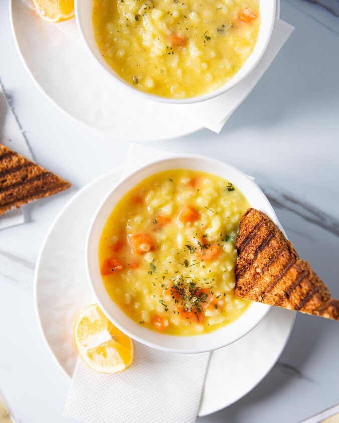 s 15 lemony salads and sides for all you citrus lovers, Greek Lemon Rice Soup Avgolemono