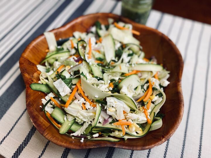 s 15 lemony salads and sides for all you citrus lovers, Shaved Veggies With Citrus Basil Vinaigrette