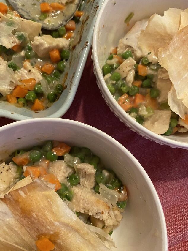 curry chicken pot pie, Right out of the oven