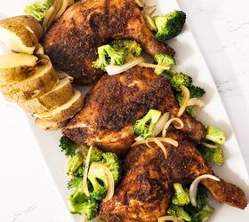 baked chicken with stir fry broccoli