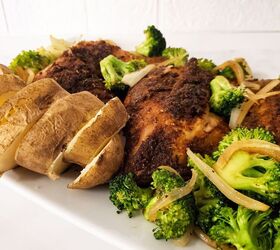 baked chicken with stir fry broccoli