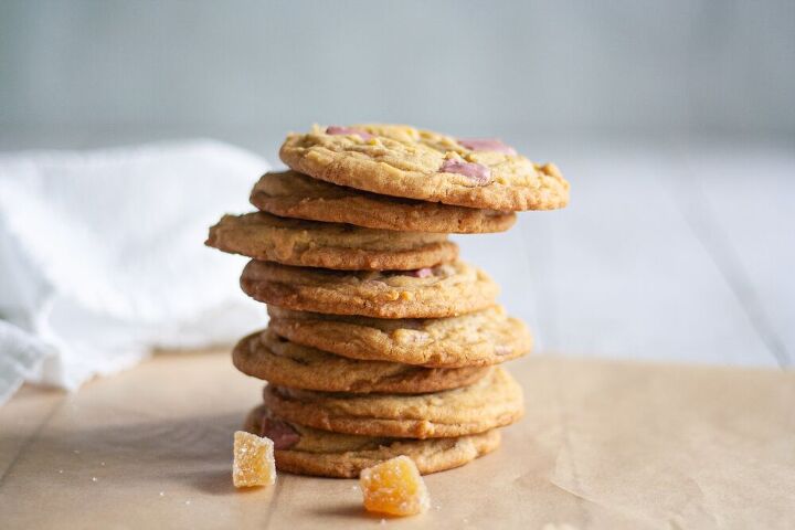 double ginger ruby chocolate chunk cookies