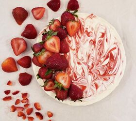 s 15 unique cakes that ll make anyone s birthday special, No Bake Strawberry Swirl Cheesecake