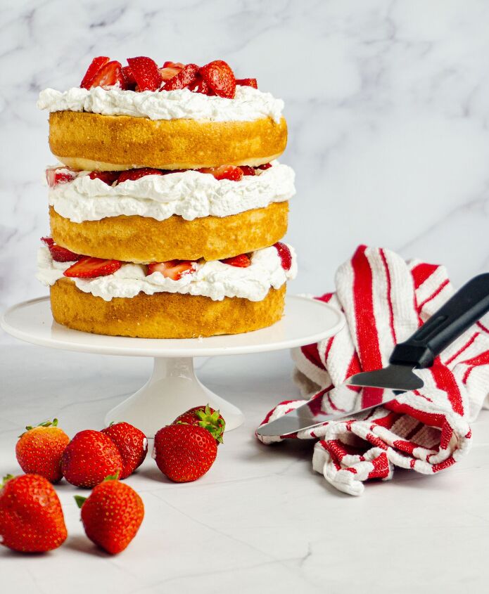 s 15 unique cakes that ll make anyone s birthday special, Balsamic Strawberries and Cream Vanilla Cake
