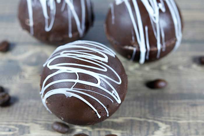 mocha cappuccino bombs with coffee