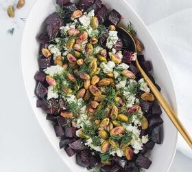 Roasted Beet Salad With Goat Cheese and Pistachio