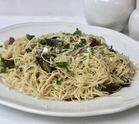 easy bacon mushroom and garlic spaghetti dinner, bacon garlic mushroom dinner pasta