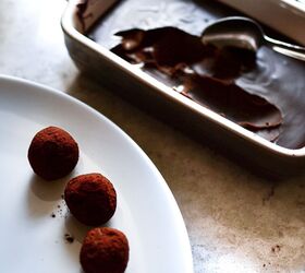 boozy dark chocolate truffles
