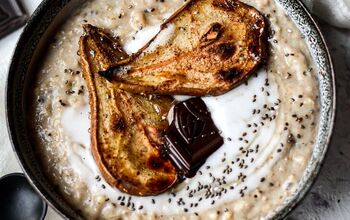 Earl Grey Porridge With Roast Cinnamon Pears