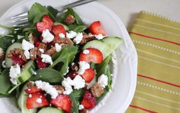 Fresh Strawberry Spinach Salad With Spiced Pecans - The Kitchen Garten