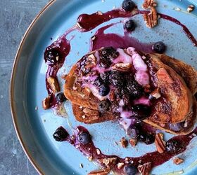 Vegan Blueberry and Pecan French Toast