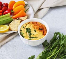 s 15 game day dips that will definitely win you mvp, Roasted Garlic Hummus