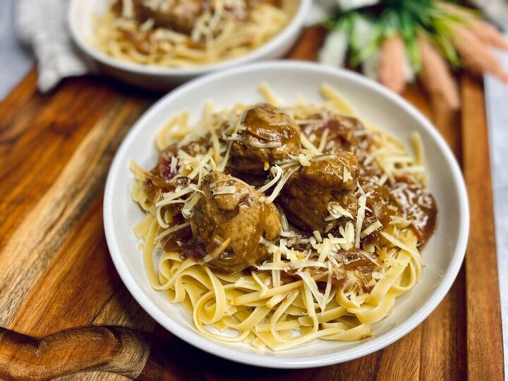 french onion meatballs