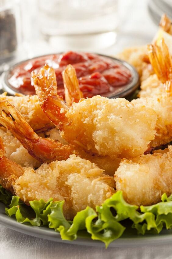light and crunchy fried shrimp