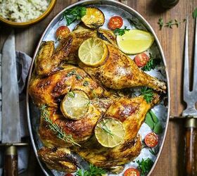 s 15 dinners you can make with simple ingredients you ve definitely got, Herb Roasted Spatchcock Chicken