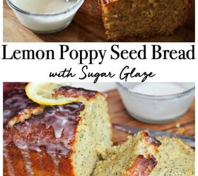 lemon poppy seed bread with sugar glaze