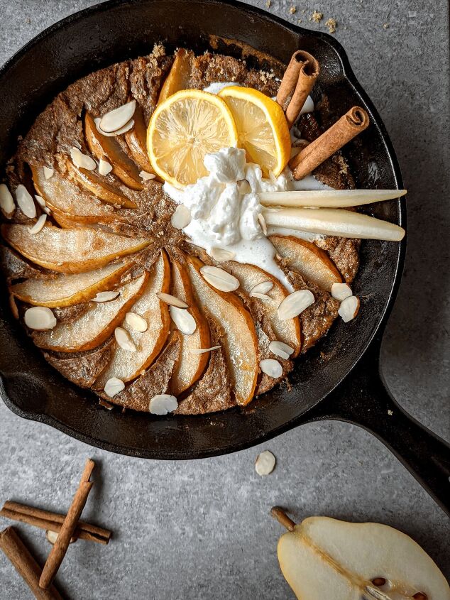 s 10 tasty recipes you can make with less than 10 ingredients, Brown Butter Pear Skillet Pancake