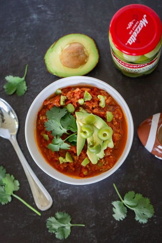 game day meat olive chili