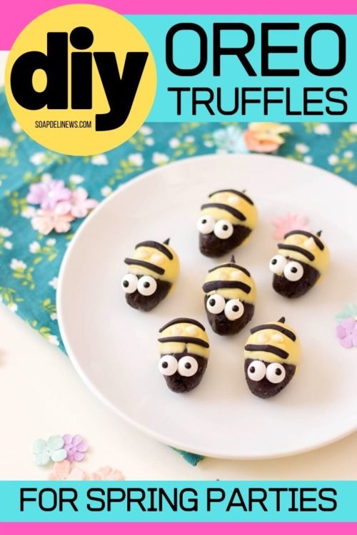 bumblebee oreo cookie truffles with cream cheese for spring