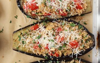 Bulgur-Stuffed Roasted Eggplant