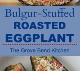 bulgur stuffed roasted eggplant