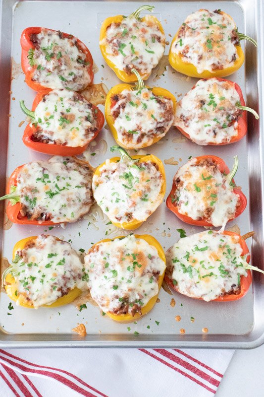 italian stuffed bell peppers with ground turkey and rice