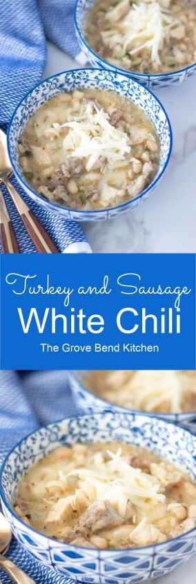 turkey and sausage white chili