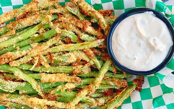 Air Fried Green Bean Fries With Wasabi Ranch Dip