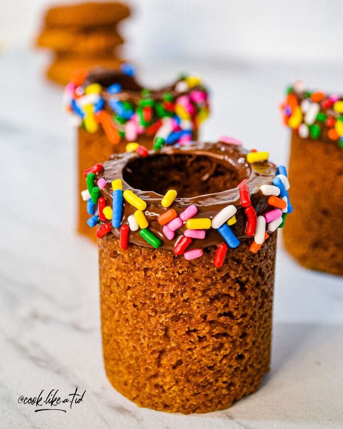 peanut butter cookie shot glasses with spiked pb j milk