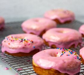 berry frosted cake donuts