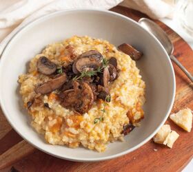 Butternut Squash Risotto With Caramelized Onions and Mushrooms