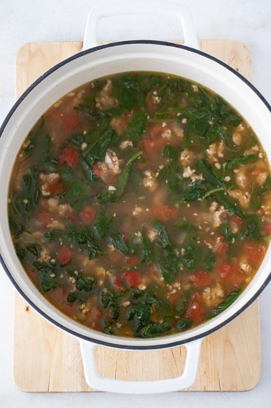 italian sausage white bean and spinach soup