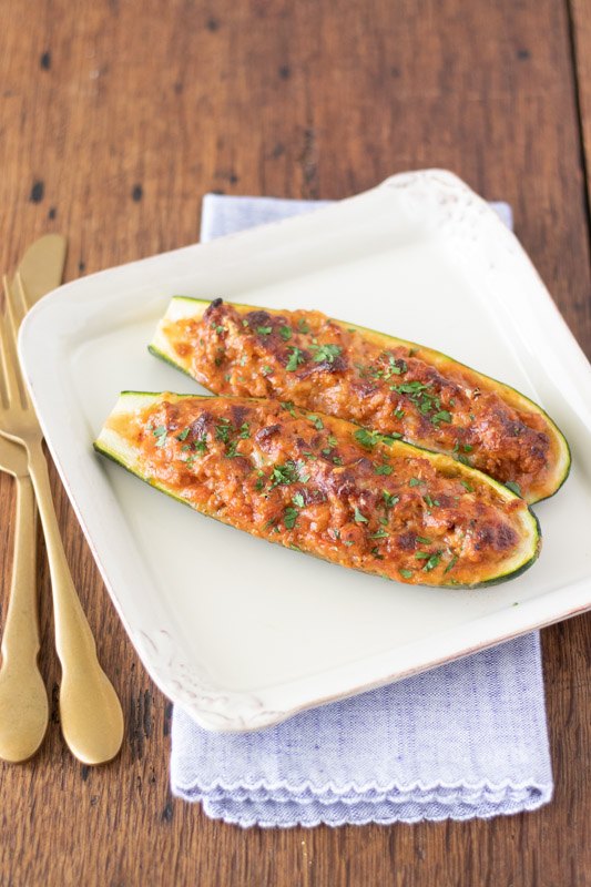 chicken lasagna stuffed zucchini