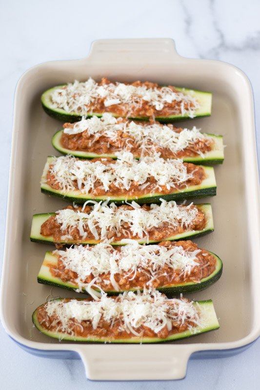 chicken lasagna stuffed zucchini