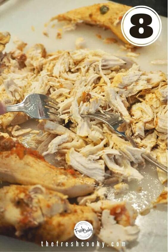 healthy crack chicken instant pot or slow cooker, Remove Chicken and shred with two forks