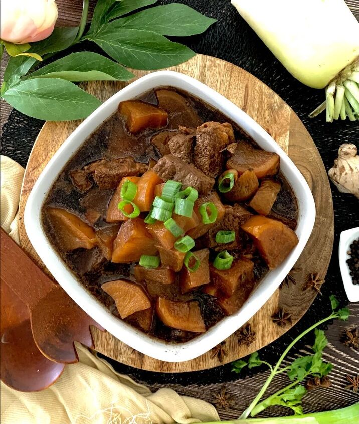 cantonese instant pot braised beef with radish