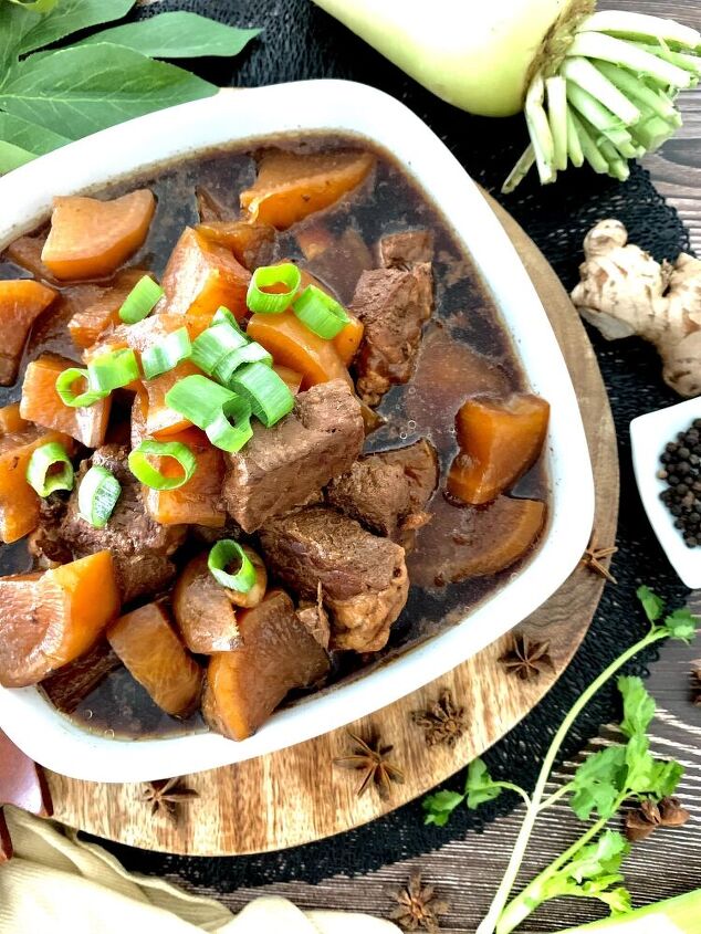cantonese instant pot braised beef with radish