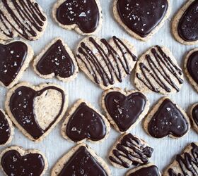 chocolate chip sugar cookies with salted mocha icing