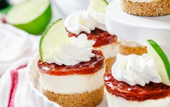 Mini Lime And Guava Cheesecakes