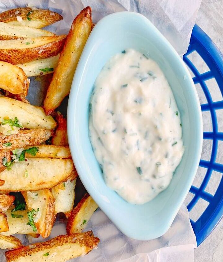 Air Fried Truffle Parmesan Fries With Garlic Chive Aioli | Foodtalk Air Fried Truffle Parmesan Fries With Garlic Chive Aioli | Foodtalk
