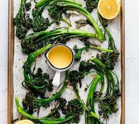 roasted broccolini with lemon miso butter sauce