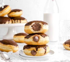 classic dark chocolate filled doughnuts