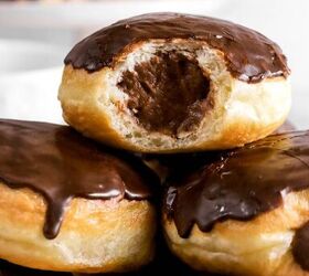 classic dark chocolate filled doughnuts