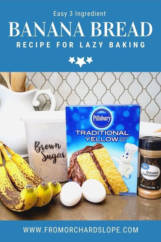 easy 3 ingredient banana bread recipe