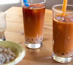 Thai Iced Tea With Sweetened Condensed Milk & Boba