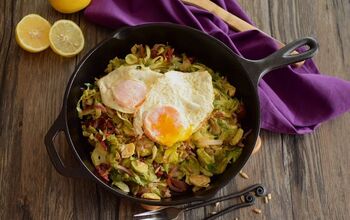 Eggs Over Easy With Shredded Brussels Sprouts