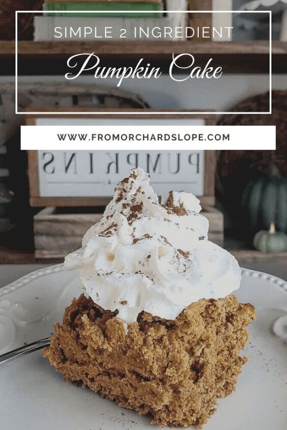 simple 2 ingredient pumpkin cake